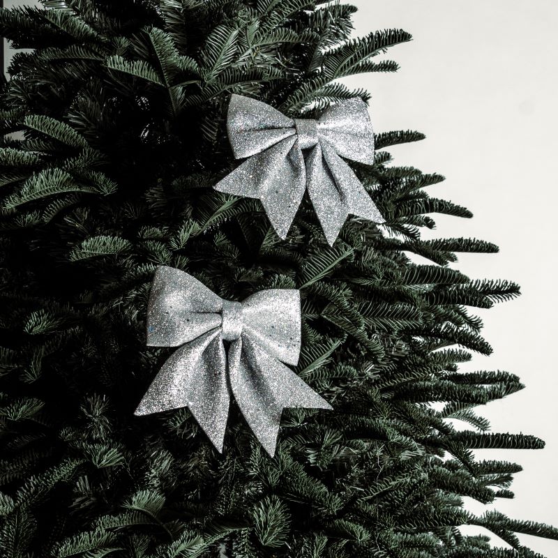 Glittery Ribbon Silver - Christmas ornaments by Masons Home Decor - Christmas Tree Singapore