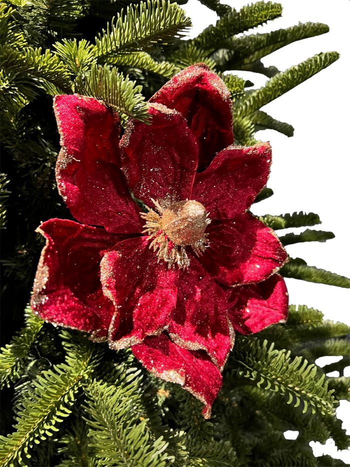 Mara Magnolia Artificial Flower - Red-Gold