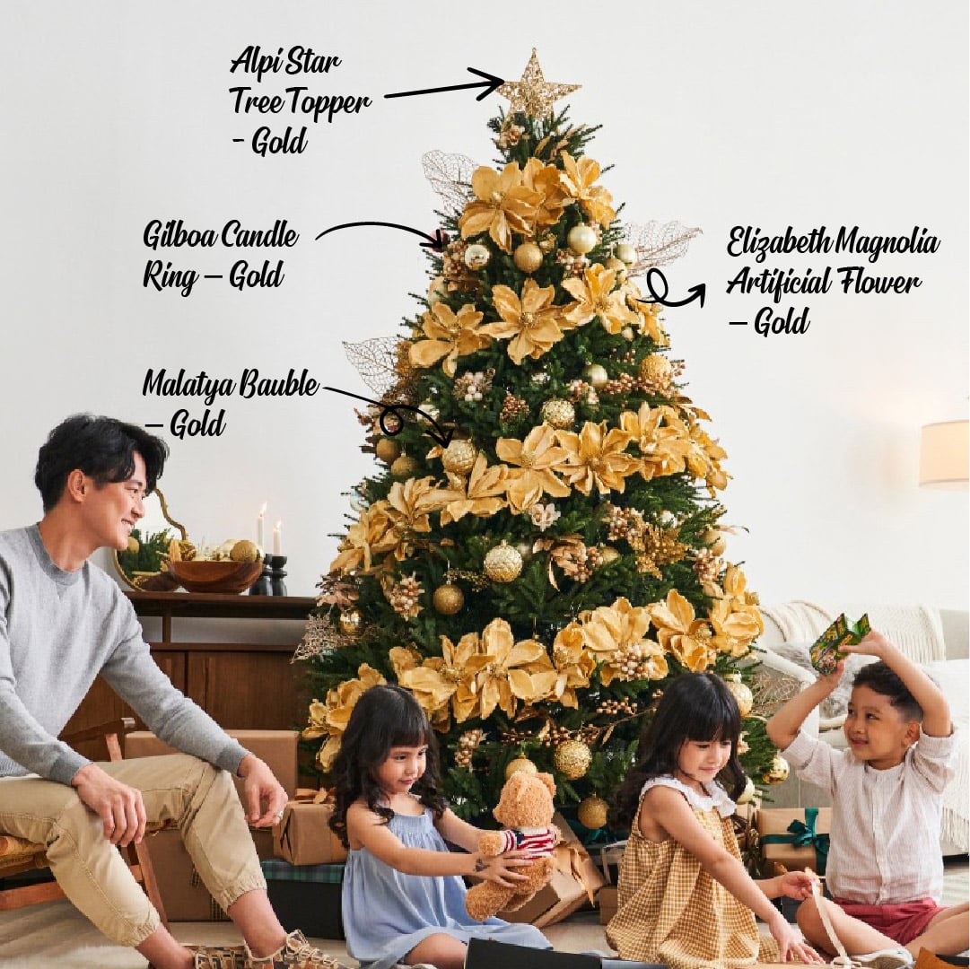 Elizabeth Magnolia Artificial Flower - Gold - Image 4