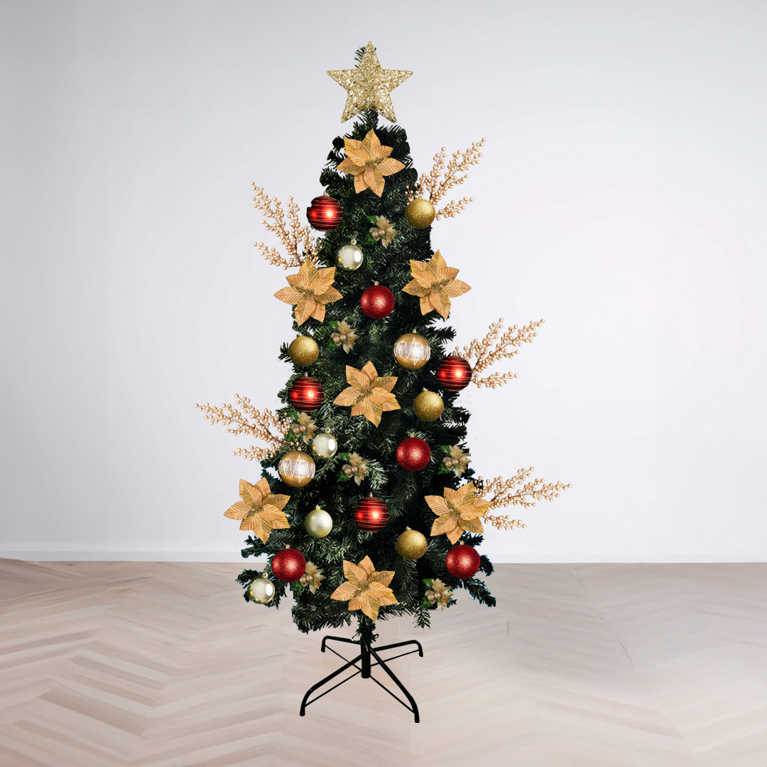 Mirabella Urban Fit tree with gold decorations