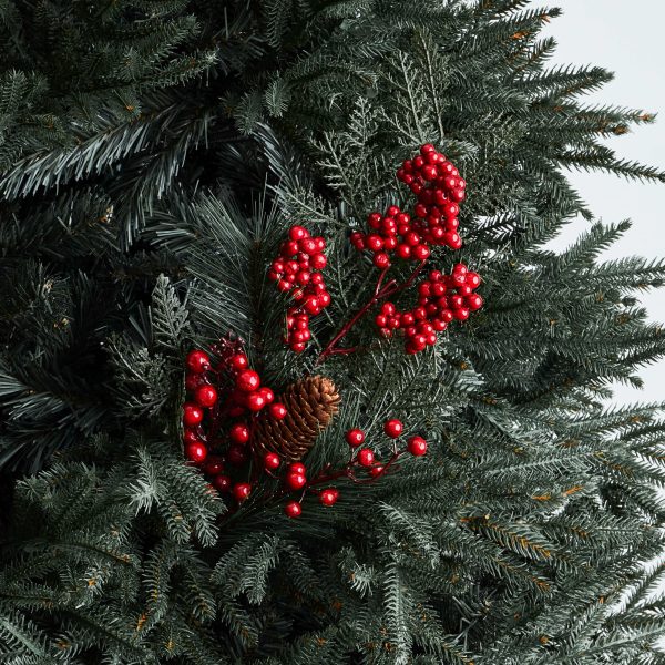 Berry Pine Cone Spray - Red