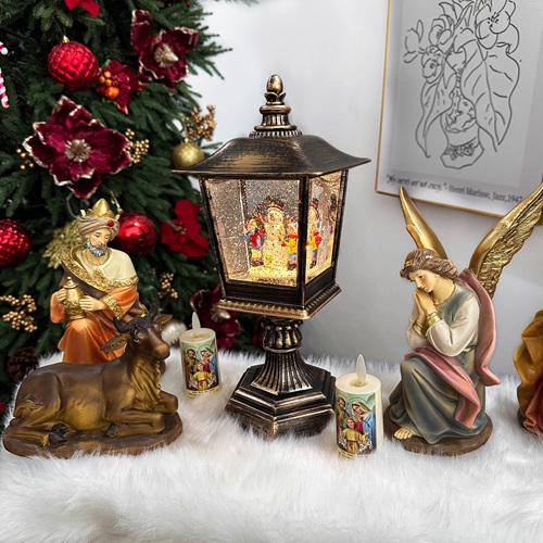 EMBERLYN Pedestal Lantern - Snowman by Masons Home Decor - Christmas Tree Singapore