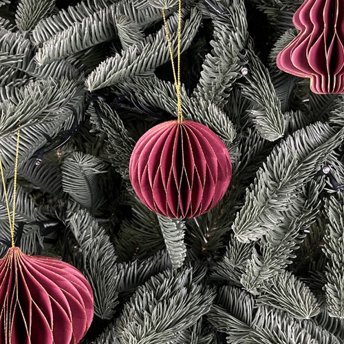 ELDRIA Winter Bauble Set - Maroon by Masons Home Decor - Christmas Tree Singapore