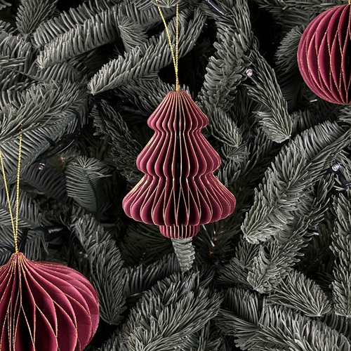 ELDRIA Winter Bauble Set - Maroon by Masons Home Decor - Christmas Tree Singapore