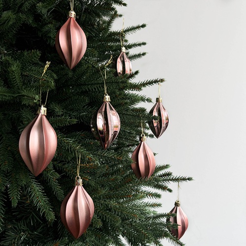 CARONIA Blush Sculpt Drop Ornament Set by Masons Home Decor - Christmas Tree Singapore