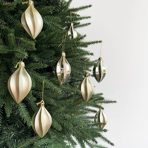 CARONIA Gold Sculpt Drop Ornament Set by Masons Home Decor - Christmas Tree Singapore