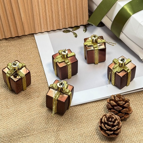 PRISMARA Mini Gift Box Bauble Set - Bronze by Masons Home Decor - Christmas Tree Singapore