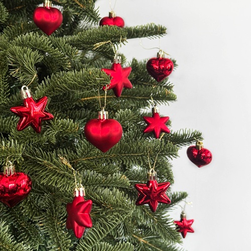 STELLEUR Heart & Star Ornament Set - Red by Masons Home Decor - Christmas Tree Singapore