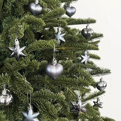 STELLEUR Heart & Star Ornament Set - Silver by Masons Home Decor - Christmas Tree Singapore