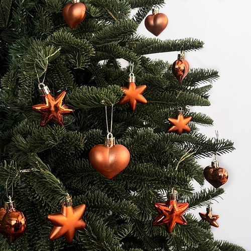 STELLEUR Heart & Star Ornament Set - Orange by Masons Home Decor - Christmas Tree Singapore