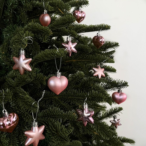 STELLEUR Heart & Star Ornament Set - Pink by Masons Home Decor - Christmas Tree Singapore