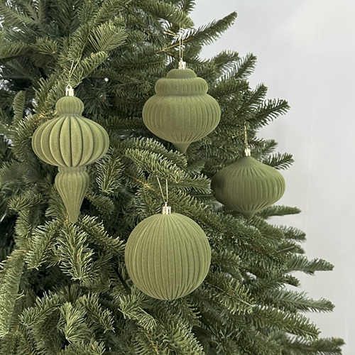 VELEZE Suede Bauble Set - Light Green by Masons Home Decor - Christmas Tree SingaporeVELEZE Suede Bauble Set - Light Green by Masons Home Decor - Christmas Tree Singapore