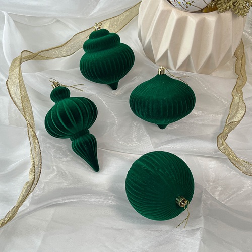 VELEZE Suede Bauble Set - Green by Masons Home Decor - Christmas Tree Singapore