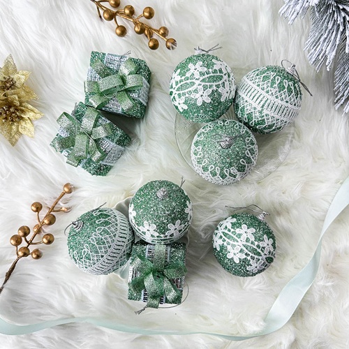 NIVERA Winter Bauble Set - Green by Masons Home Decor - Christmas Tree Singapore