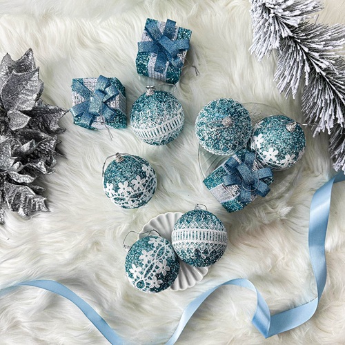 NIVERA Winter Bauble Set - Blue by Masons Home Decor - Christmas Tree Singapore