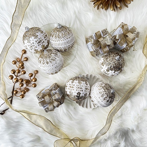 NIVERA Winter Bauble Set - Bronze by Masons Home Decor - Christmas Tree Singapore