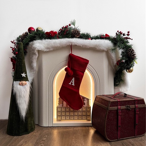 Winterberry Knit Stockings with Embroidered Letters (A) by Masons Home Decor - Christmas Tree Singapore