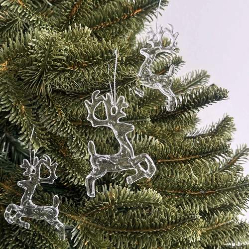 VELDRIC Reindeer Clear Ornament by Masons Home Decor - Christmas Tree Singapore