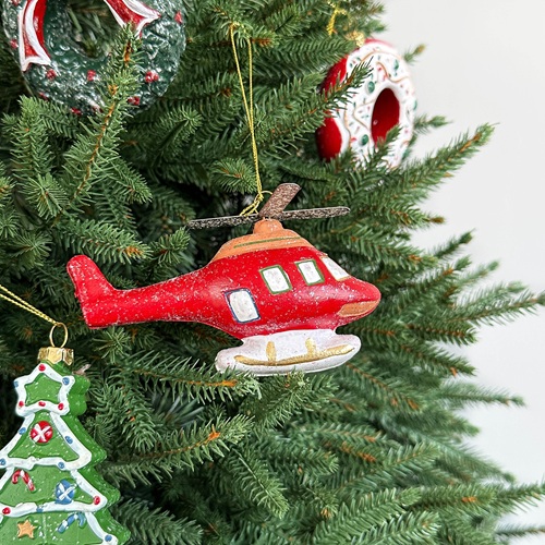 JOLLYVILLE Helicopter Ornament by Masons Home Decor - Christmas Tree Singapore