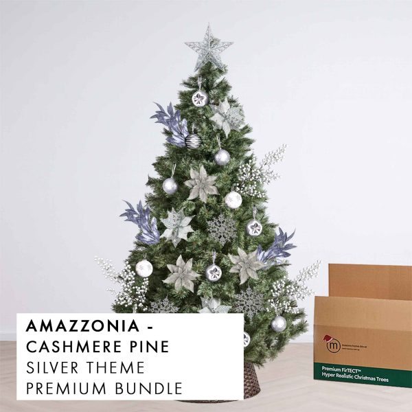 Silver Theme Christmas Tree Premium Bundle Amazzonia by Masons Home Decor - Christmas Tree Singapore