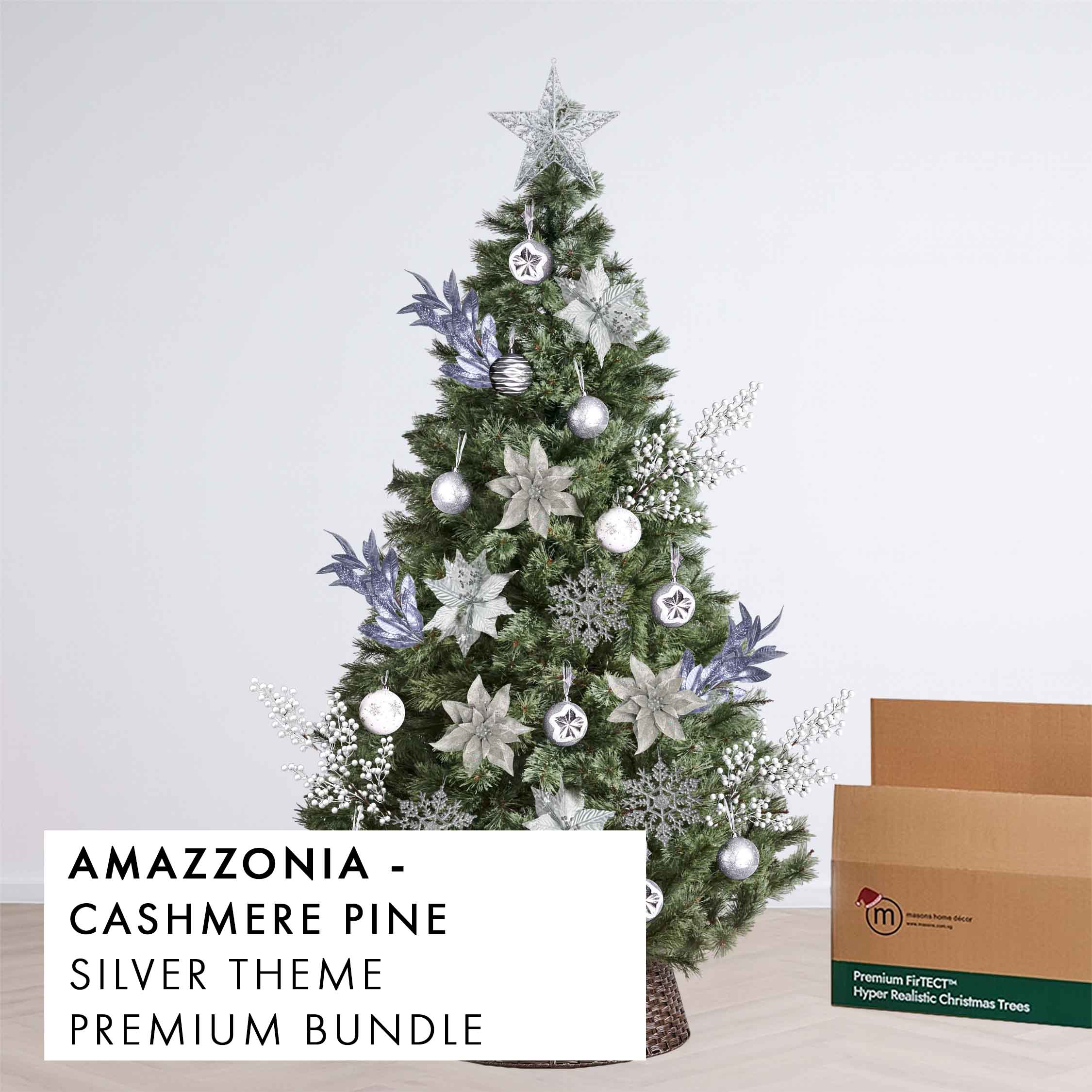 Silver Theme Christmas Tree Premium Bundle Amazzonia by Masons Home Decor - Christmas Tree Singapore