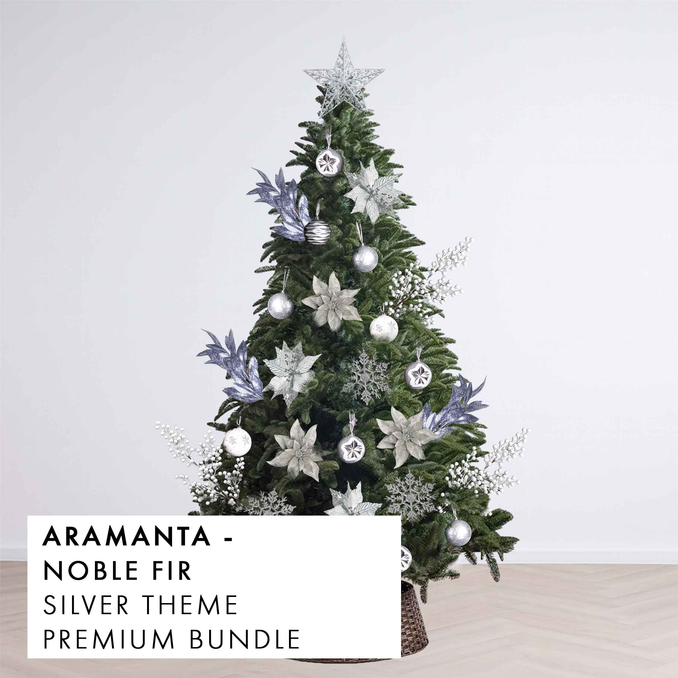 Silver Theme Christmas Tree Premium Bundle Aramanta by Masons Home Decor - Christmas Tree Singapore