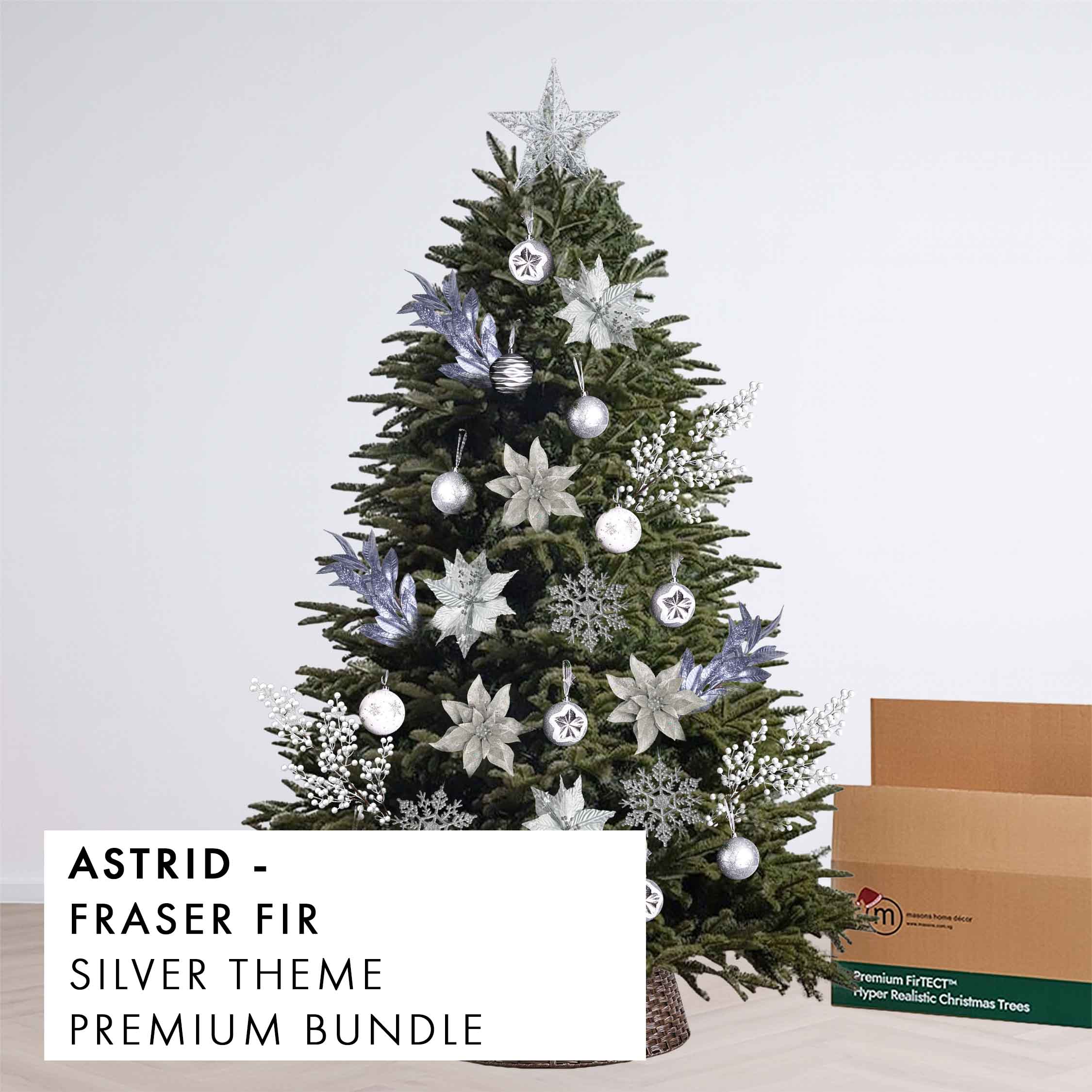 Silver Theme Christmas Tree Premium Bundle Astrid by Masons Home Decor - Christmas Tree Singapore