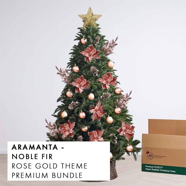Rose Gold Theme Christmas Tree Premium Bundle Aramanta by Masons Home Decor - Christmas Tree Singapore