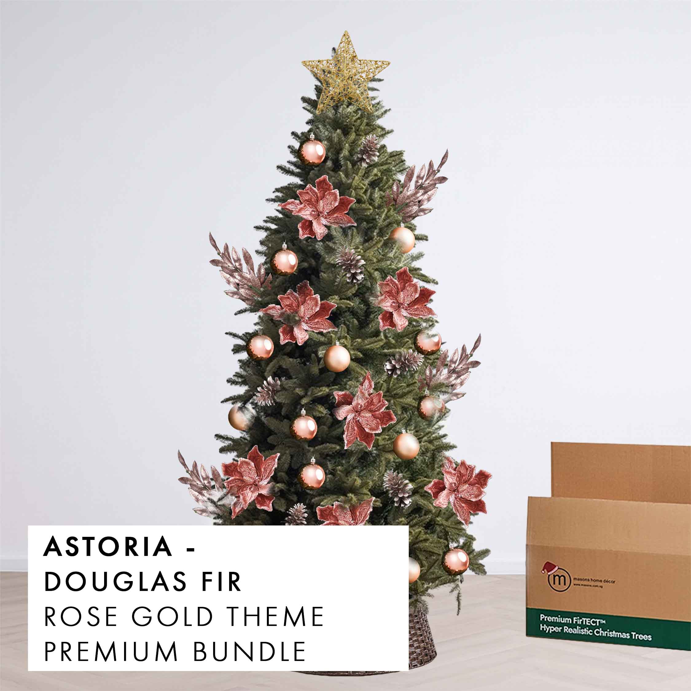 Rose Gold Theme Christmas Tree Premium Bundle Astoria by Masons Home Decor - Christmas Tree Singapore