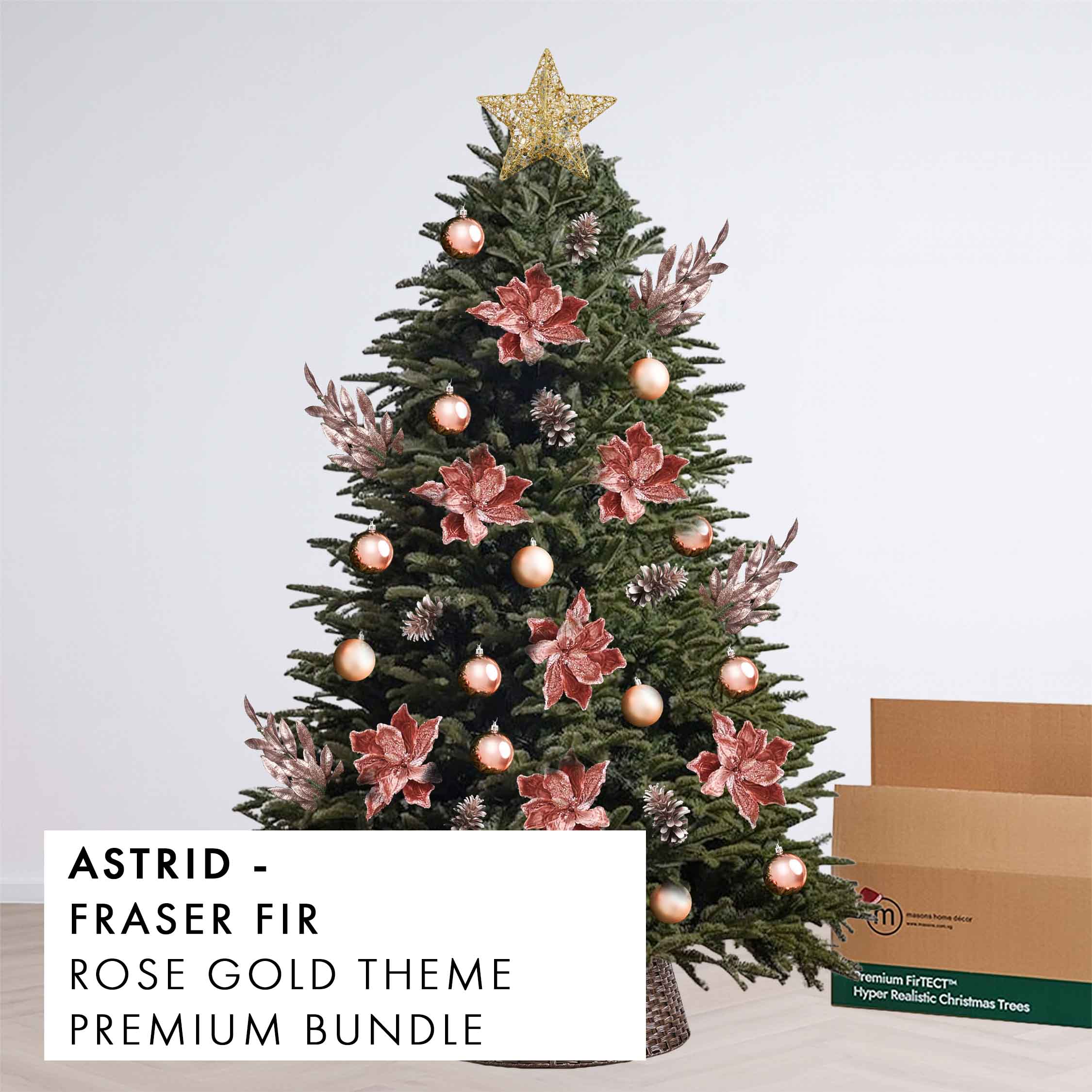 Rose Gold Theme Christmas Tree Premium Bundle Astrid by Masons Home Decor - Christmas Tree Singapore