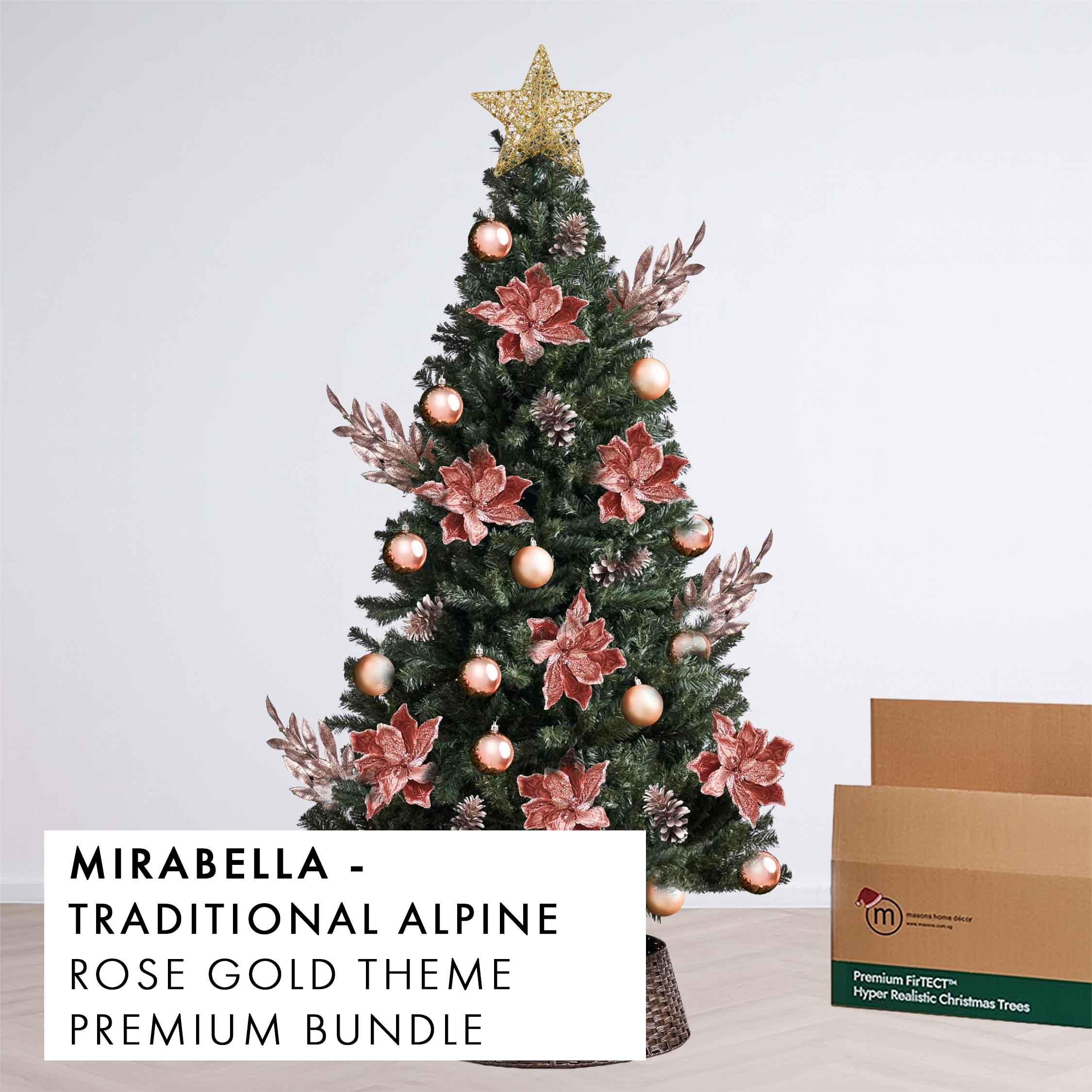 Rose Gold Theme Christmas Tree Premium Bundle Mirabella by Masons Home Decor - Christmas Tree Singapore