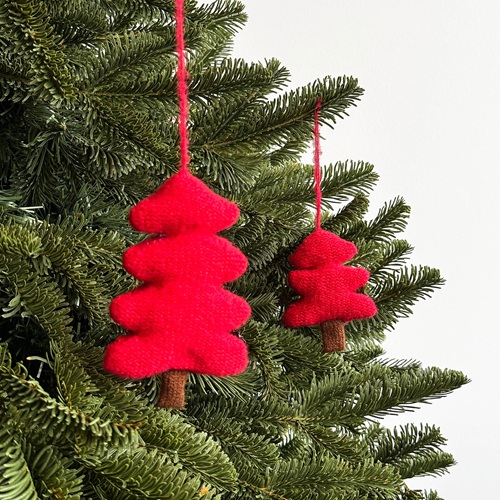 MIVRIK Mini Tree Felt Ornament - Red by Masons Home Decor - Christmas Tree Singapore