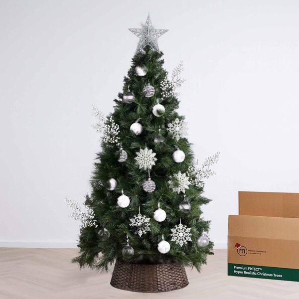 White Theme Christmas Tree Premium Bundle by Masons Home Decor - Christmas Tree Singapore