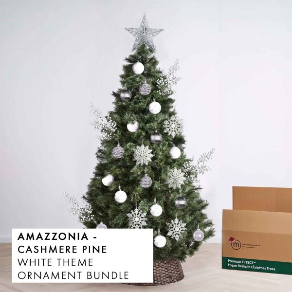 White Theme Christmas Tree Premium Bundle Amazzonia by Masons Home Decor - Christmas Tree Singapore