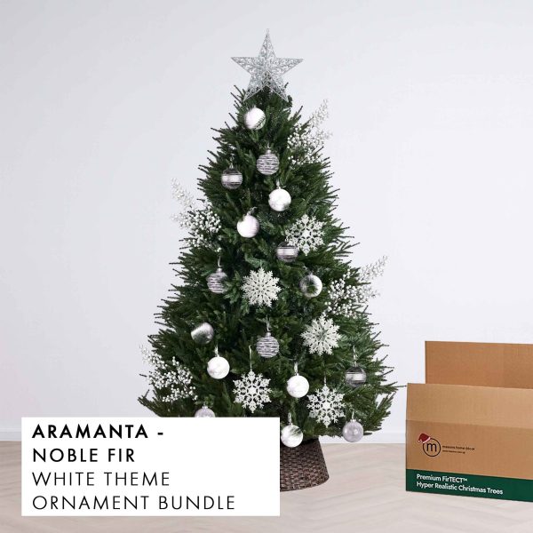 White Theme Christmas Tree Premium Bundle Aramanta by Masons Home Decor - Christmas Tree Singapore