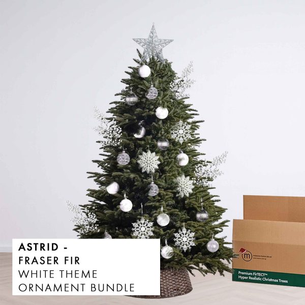White Theme Christmas Tree Premium Bundle Astrid by Masons Home Decor - Christmas Tree Singapore