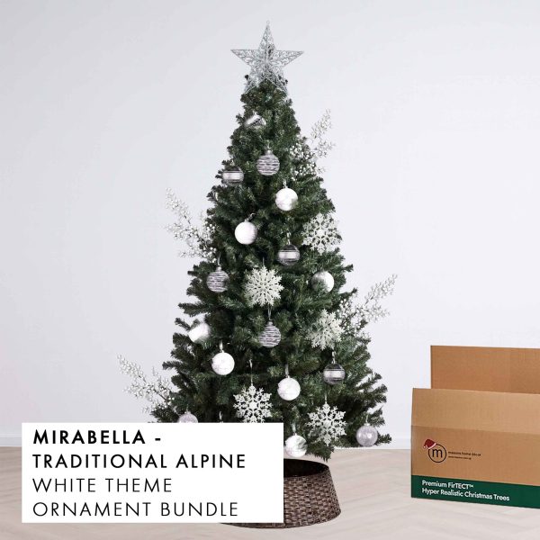 White Theme Christmas Tree Premium Bundle Mirabella by Masons Home Decor - Christmas Tree Singapore