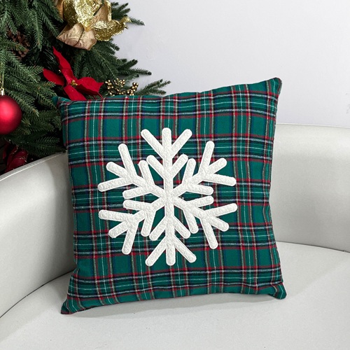 ISENDALE Snowflake Embroidered Christmas Pillow by Masons Home Decor - Christmas Tree Singapore