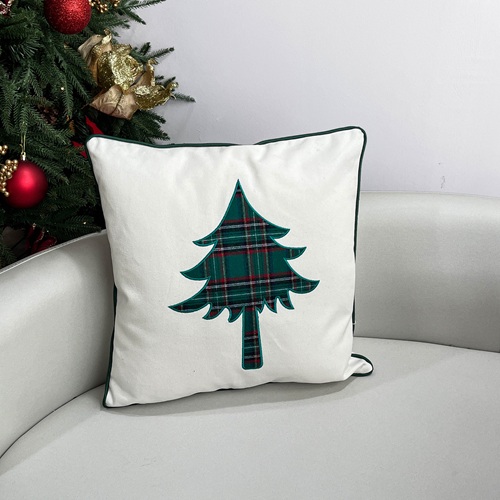 BRAMLEY Tree Embroidered Christmas Pillow - White by Masons Home Decor - Christmas Tree Singapore