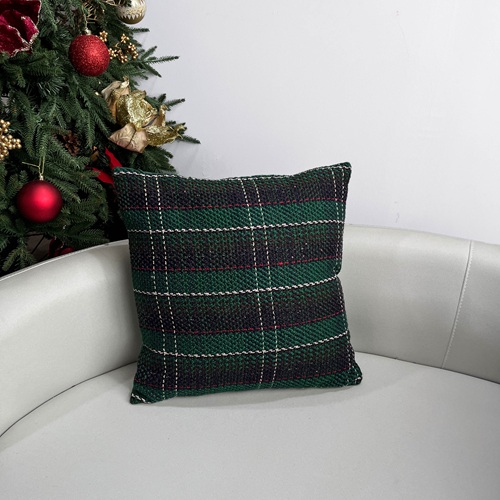WESBROOK Woven Plaid Pillow - Green-Medium by Masons Home Decor - Christmas Tree Singapore