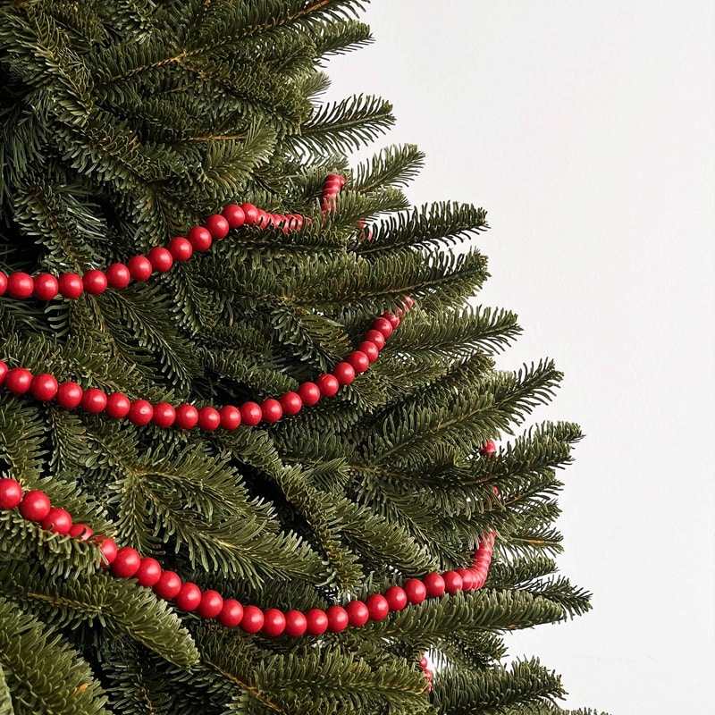 Wooden Bead Garland - Bright Red by Masons Home Decor - Christmas Tree Singapore