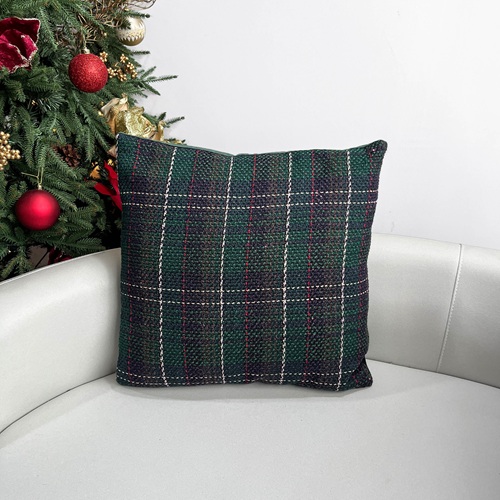 WESBROOK Woven Plaid Pillow - Green-Large by Masons Home Decor - Christmas Tree Singapore
