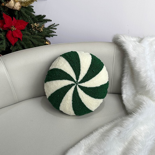 POMELLI Peppermint Cushion - Green by Masons Home Decor - Christmas Tree Singapore