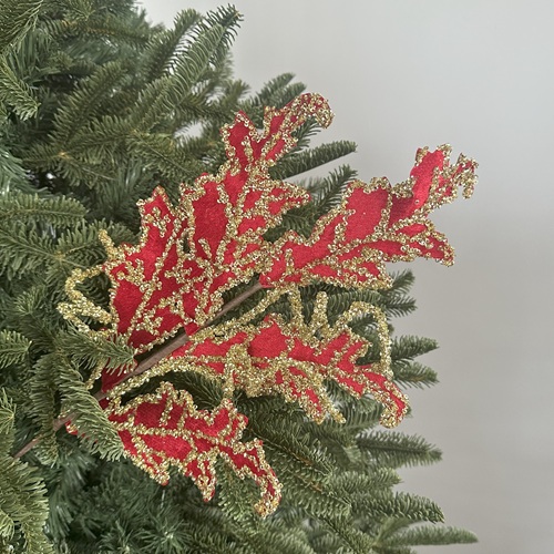 Red RUSKYN Autumn Oak Spray by Masons Home Decor - Christmas Tree Singapore