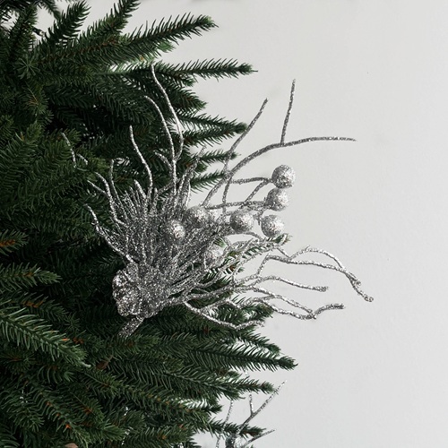 FROSTLIN Silver Pineberry Spray Christmas Ornament by Masons Home Decor - Christmas Tree Singapore