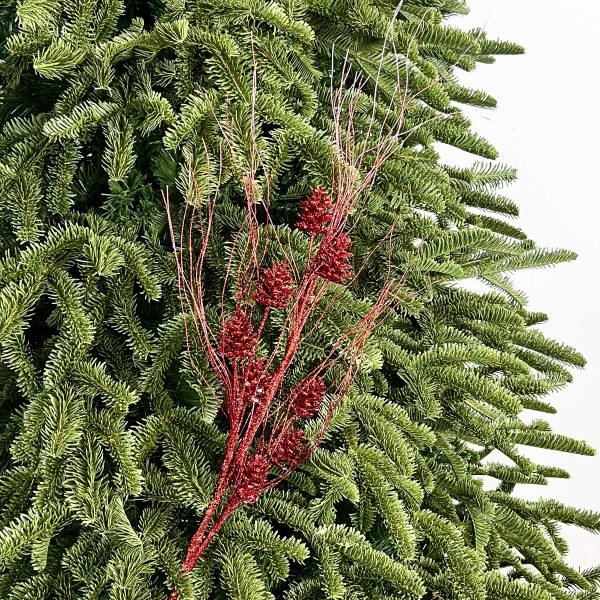 VIRELLE Wildgrain Twist Spray – Red Christmas Ornament by Masons Home Decor - Christmas Tree Singapore