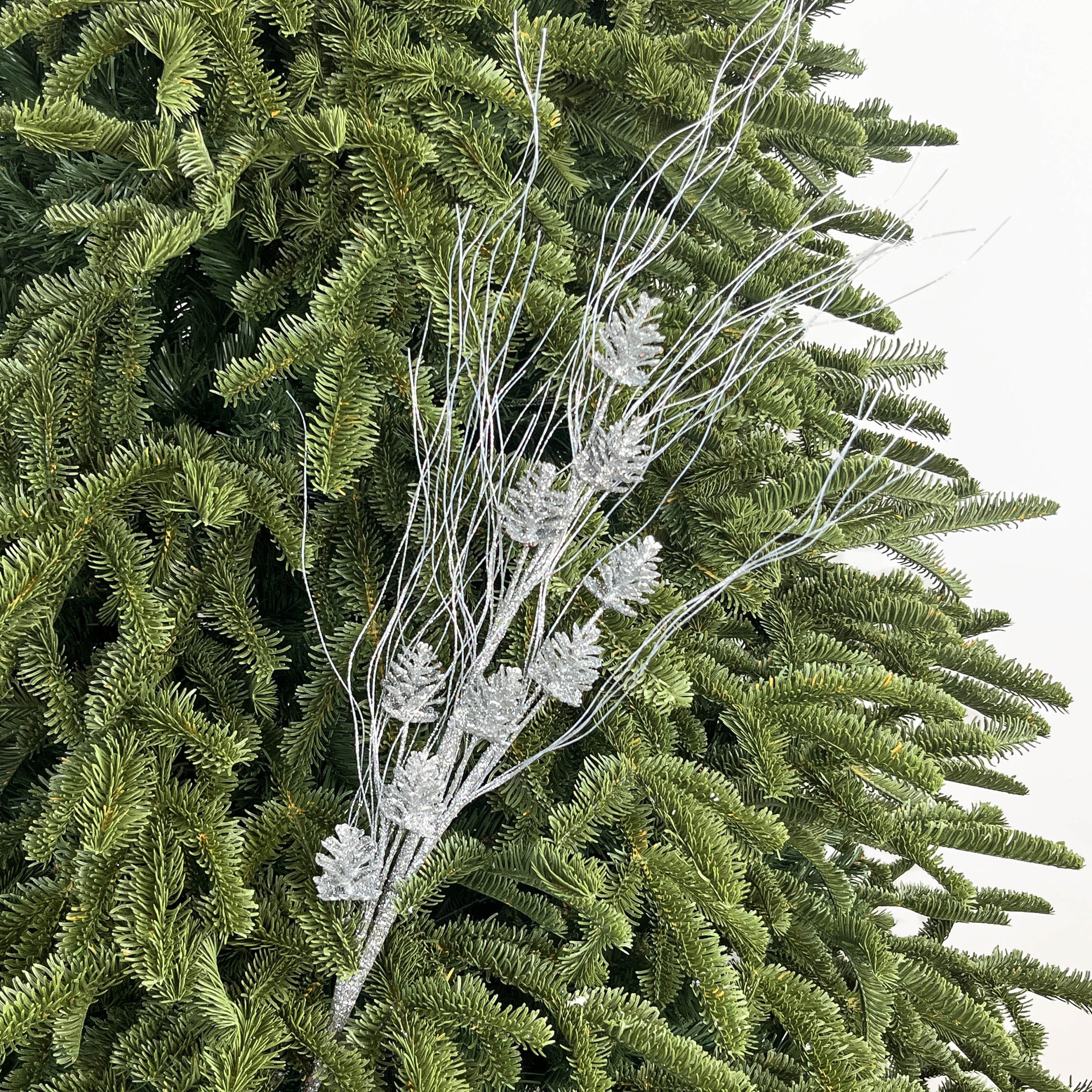 VIRELLE Wildgrain Twist Spray – Silver Christmas Ornament by Masons Home Decor - Christmas Tree Singapore
