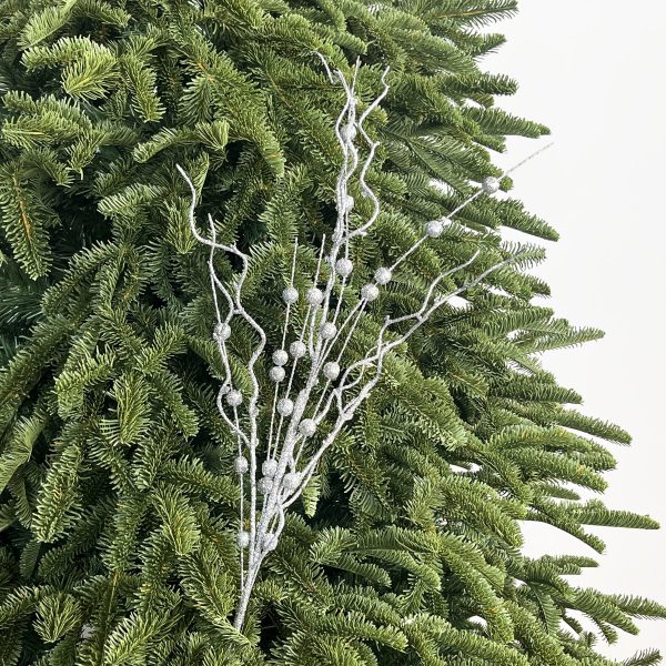 NEBERRA Wisptail Fern Spray – Silver Christmas Ornament by Masons Home Decor - Christmas Tree Singapore