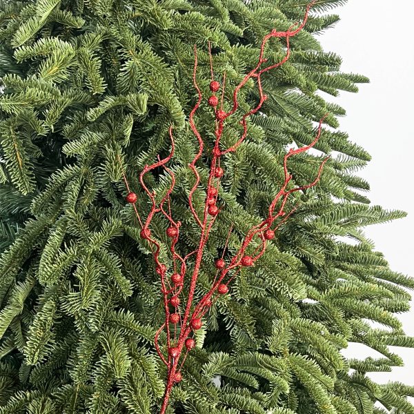 NEBERRA Wisptail Fern Spray – Red Christmas Ornament by Masons Home Decor - Christmas Tree Singapore