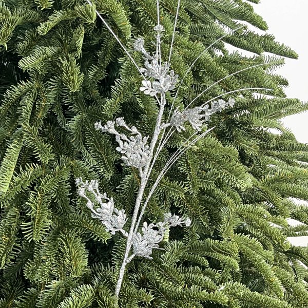 CALVINA Leafcluster Meadow Spray – Silver Christmas Ornament by Masons Home Decor - Christmas Tree Singapore